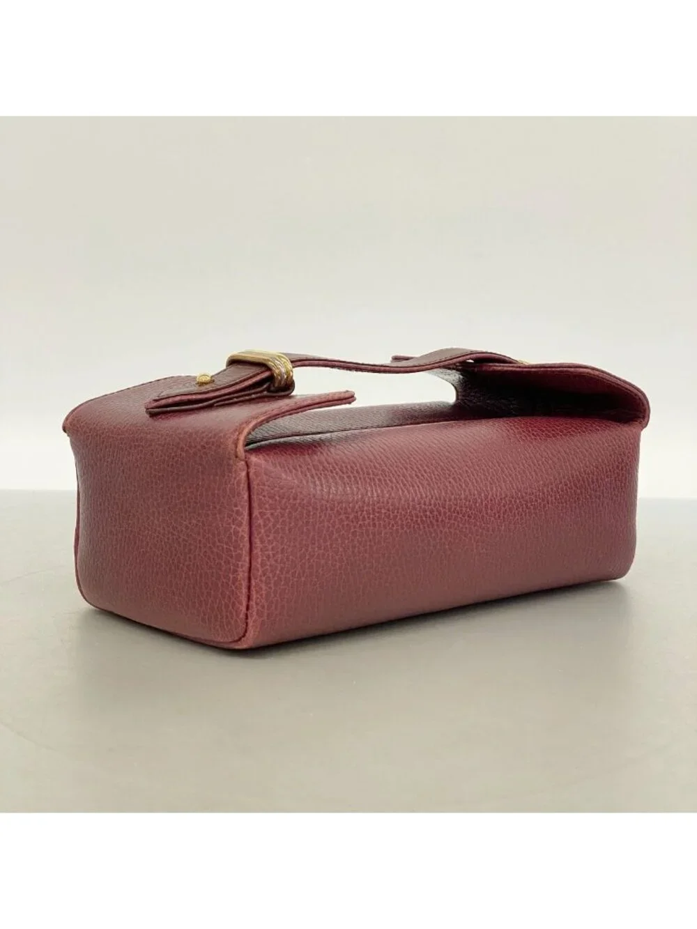 Cartier Vanity Bag Trinity Leather Bordeaux Gold Silver